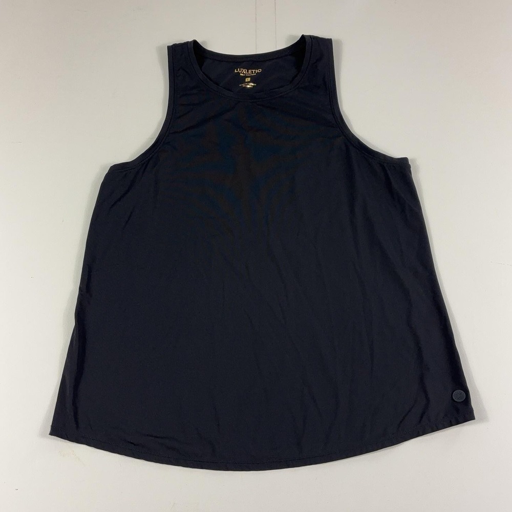 Lilly Pulitzer Tank Top Womens Large Black Luxletic Tagless Jersey Athletic